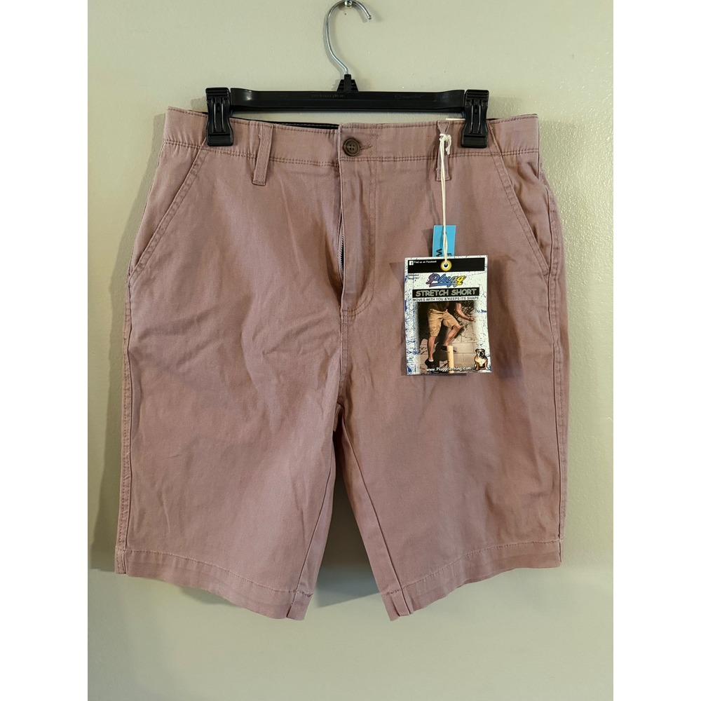 Plugg Mens Stretch Short Rose Quartz Flex Waist Chino Shorts P435684 Size 29